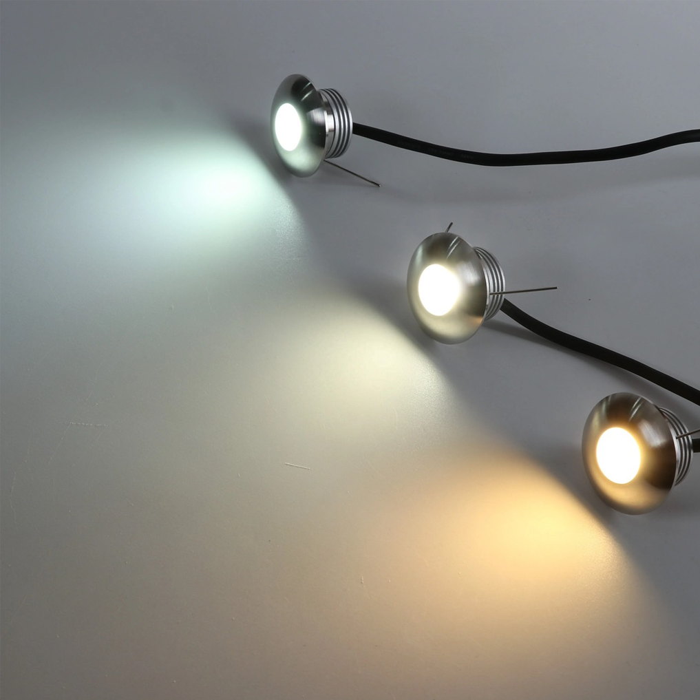 โคมไฟฝังพื้น Inground Up light Round 304 Stainless Steet + Aluminum lamp body LED 1W DC12V IP67