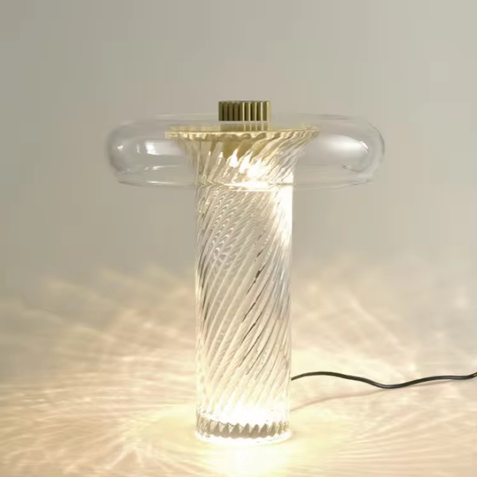 โคมไฟตั้งโต๊ะ สไตล์นอร์ดิก Nordic style table lamp Metal + glass LED 7W included