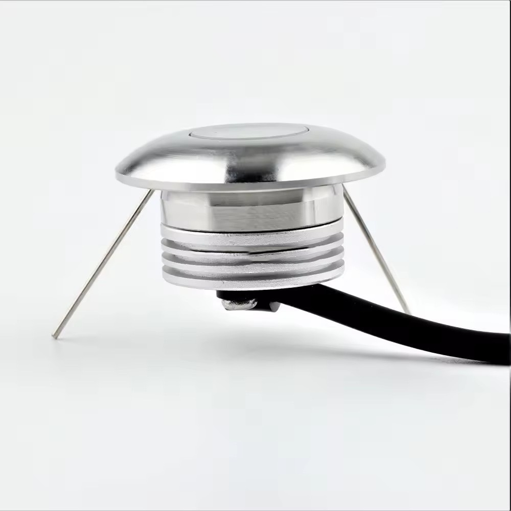 โคมไฟฝังพื้น Inground Up light Round 304 Stainless Steet + Aluminum lamp body LED 1W DC12V IP67