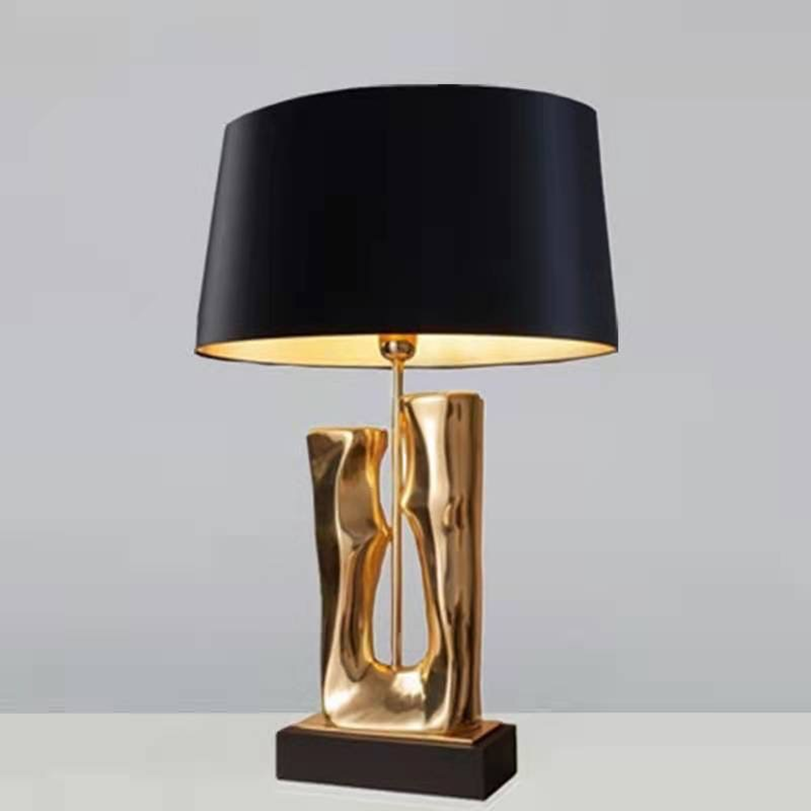 โคมไฟตั้งโต๊ะ สไตล์นอร์ดิก Nordic style table lamp Resin + Hardware + Fabric LED E27x1 IP20
