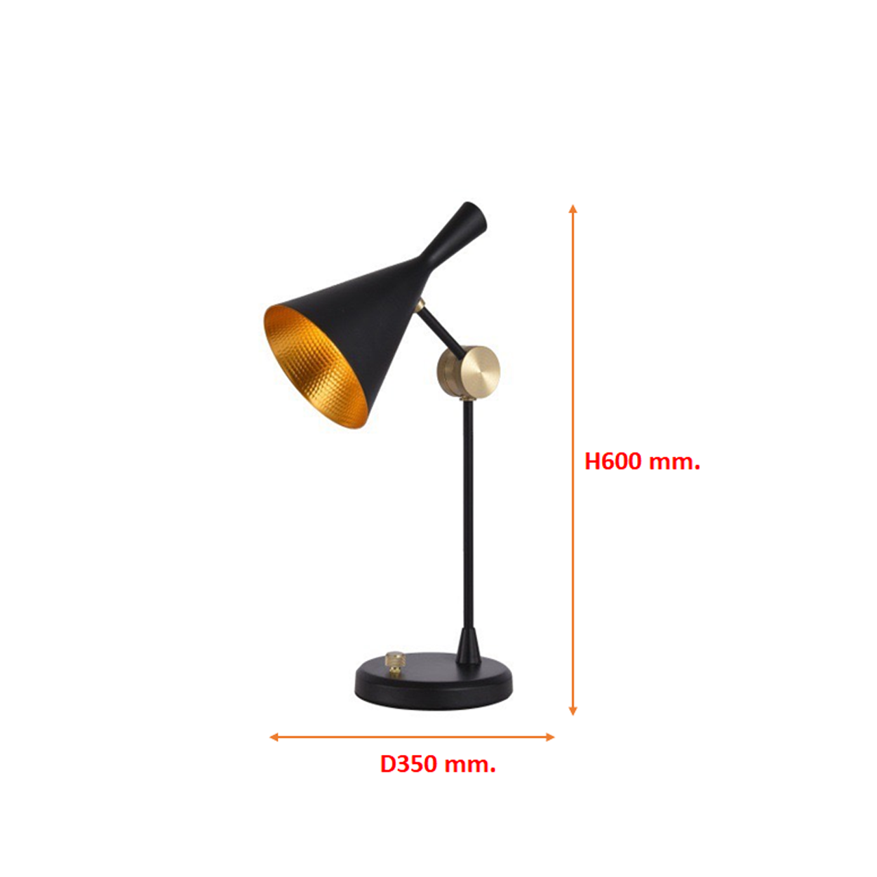 โคมไฟตั้งโต๊ะ Table lamp Metal Black + Gold LED E9x1 IP20