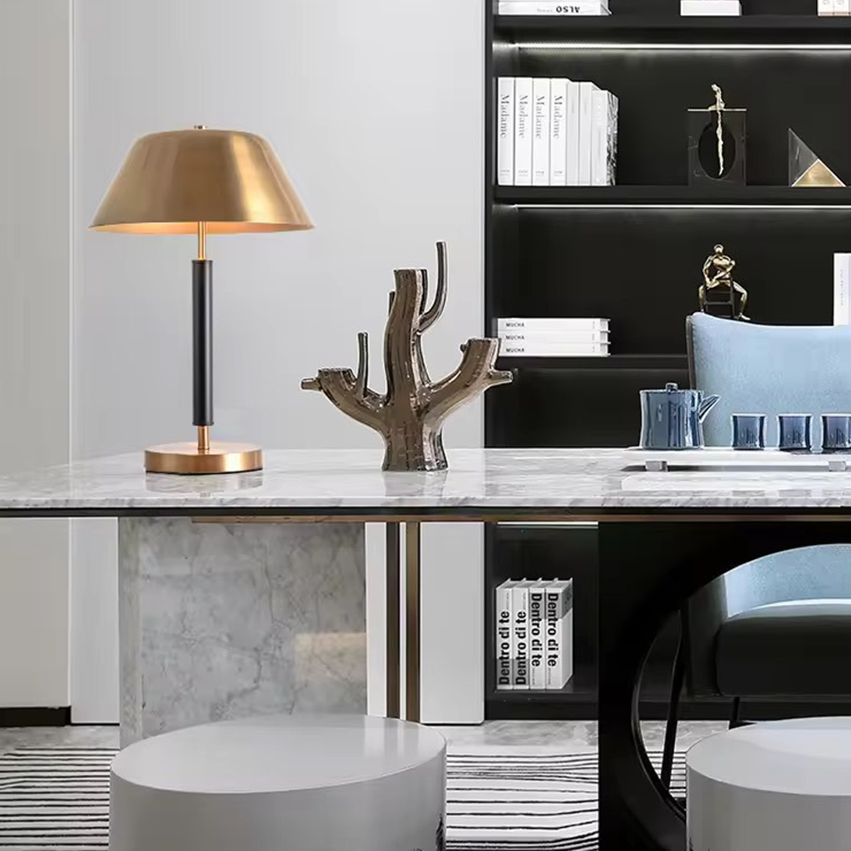 โคมไฟตั้งโต๊ะ สไตล์นอร์ดิก Nordic style table lamp Metal LED E14x2 IP20