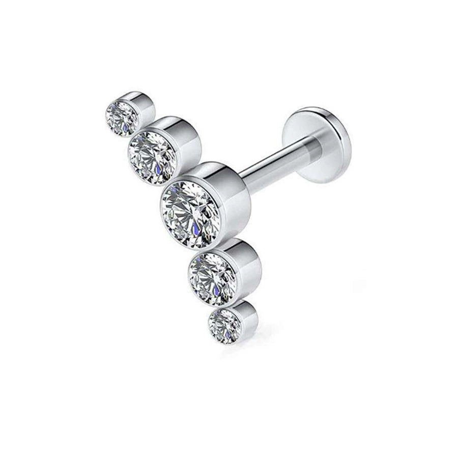 ตุ้มหู สแตนเลส ฝั่งเพชร พร้อมส่ง