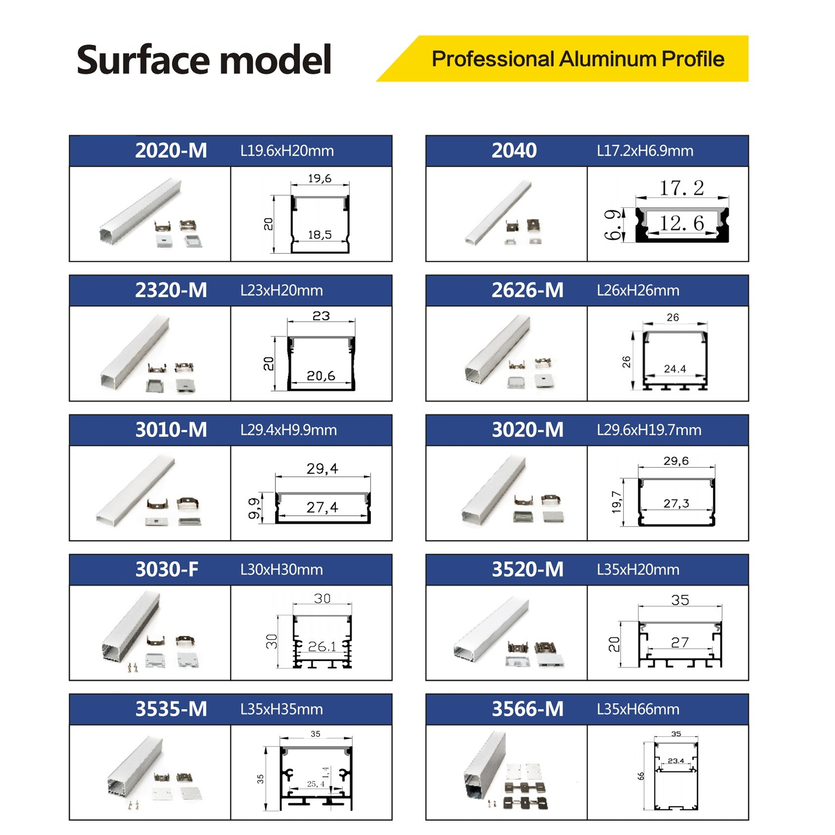 011 รางไฟเส้น ไฟริบบิ้น Neon Flex Aluminum Profile หลากหลายแบบให้เลือก