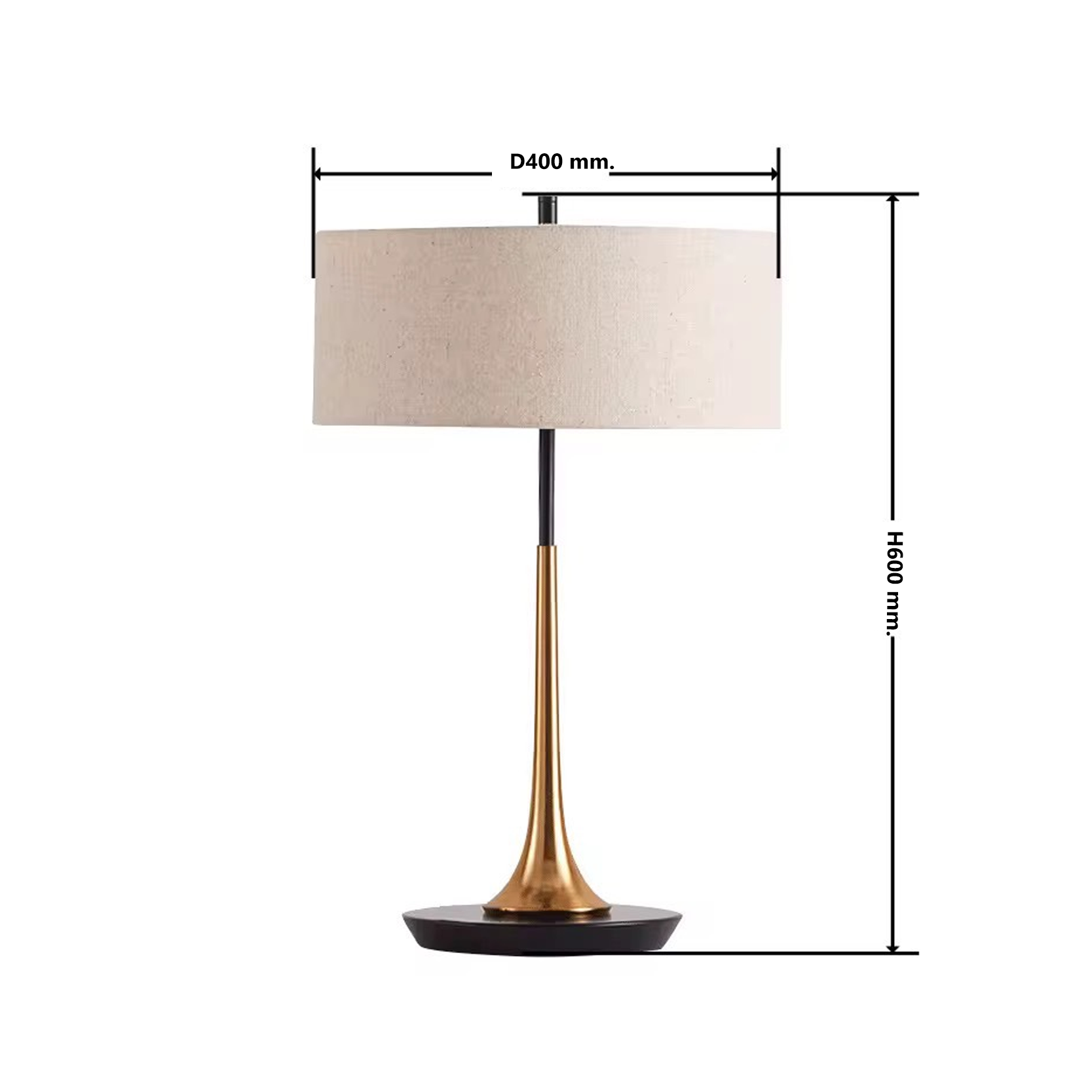 โคมไฟตั้งโต๊ะ สไตล์นอร์ดิก Nordic style table lamp Metal + Fabric LED E14x2 IP20