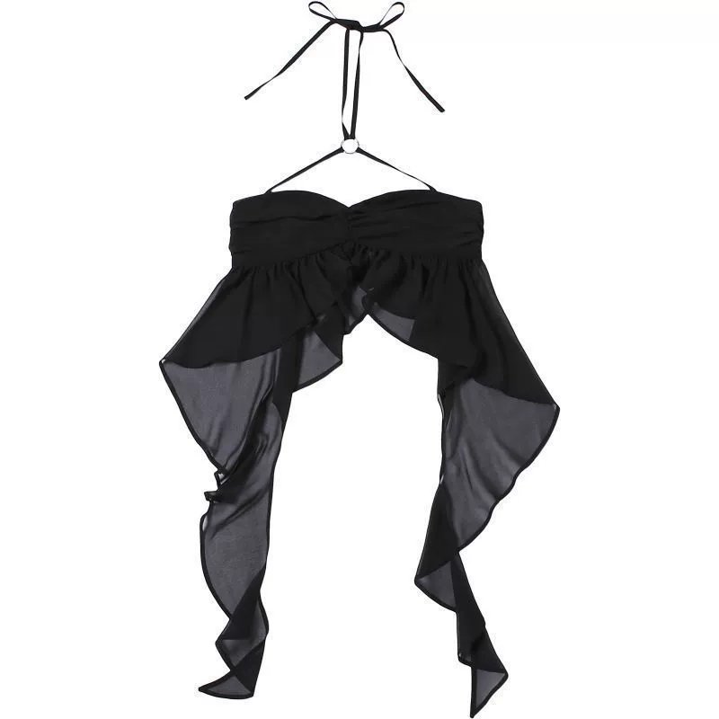 เสื้อสายเดี่ยว ครอป ชีฟอง รหัส CN2693