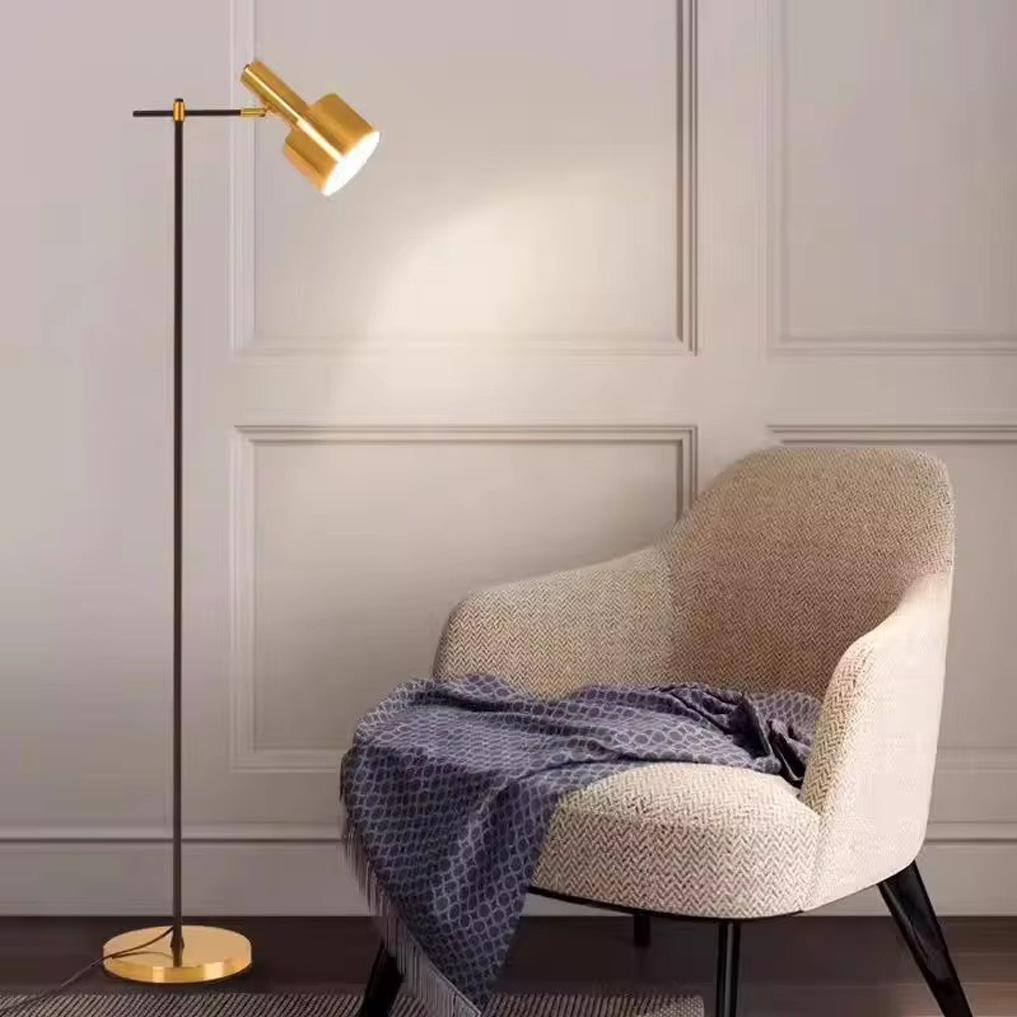 โคมไฟตั้งพื้นหรูหรา Adjustable Luxury Floor Lamp Black Gold LED E27x1
