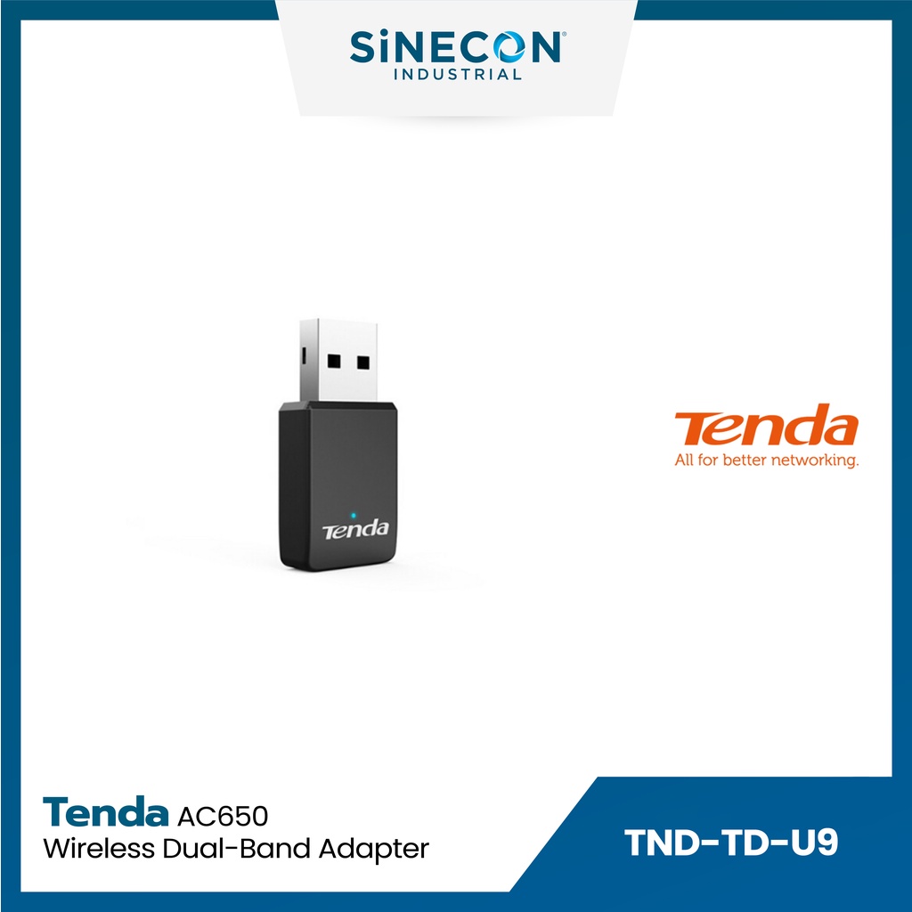 Tenda เทนด้า รุ่น TD-U9 ยูเอสบีไวไฟ AC650 Wireless Dual Band Adapter ...