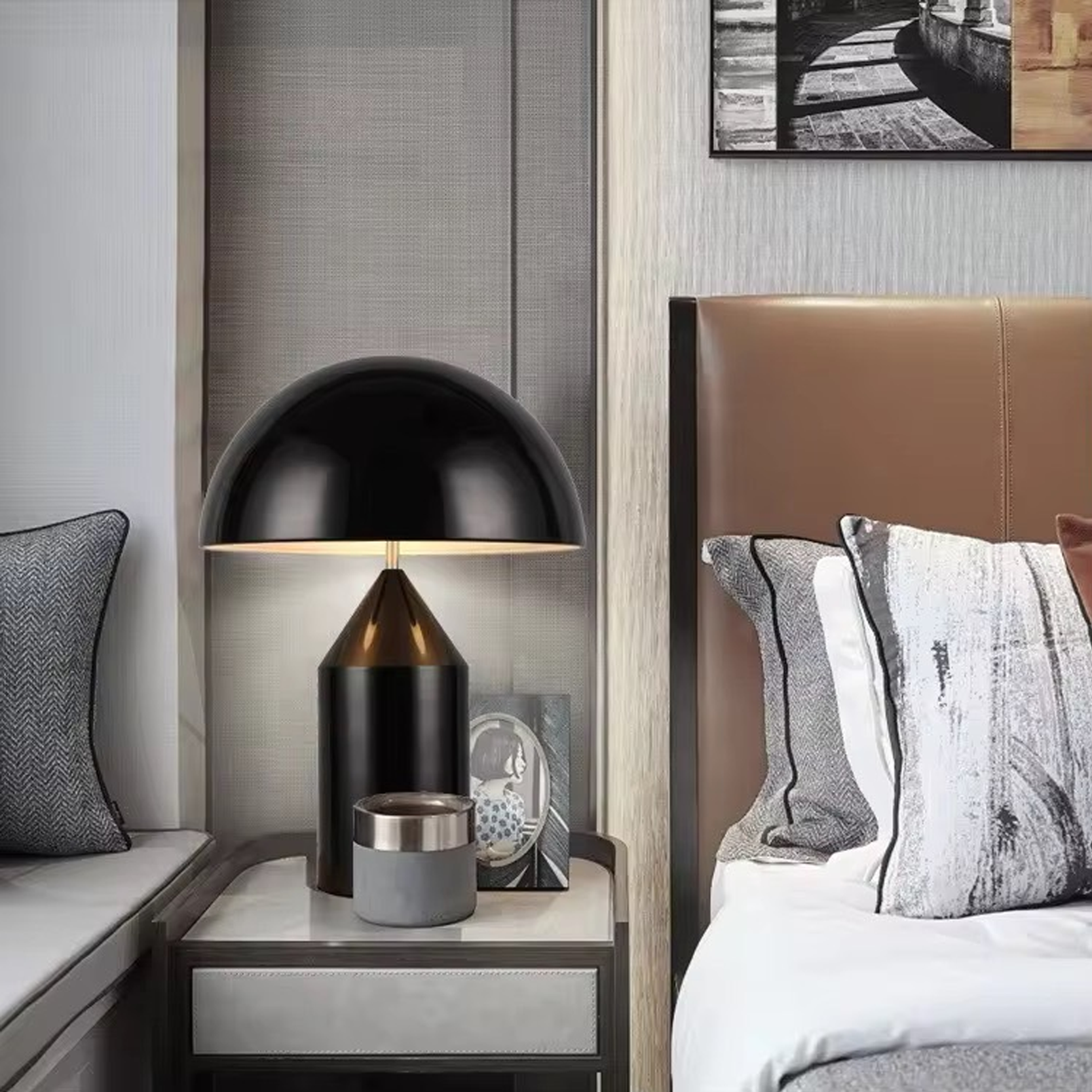 โคมไฟตั้งโต๊ะ สไตล์นอร์ดิก Nordic style table lamp Metal LED E27x2 IP20