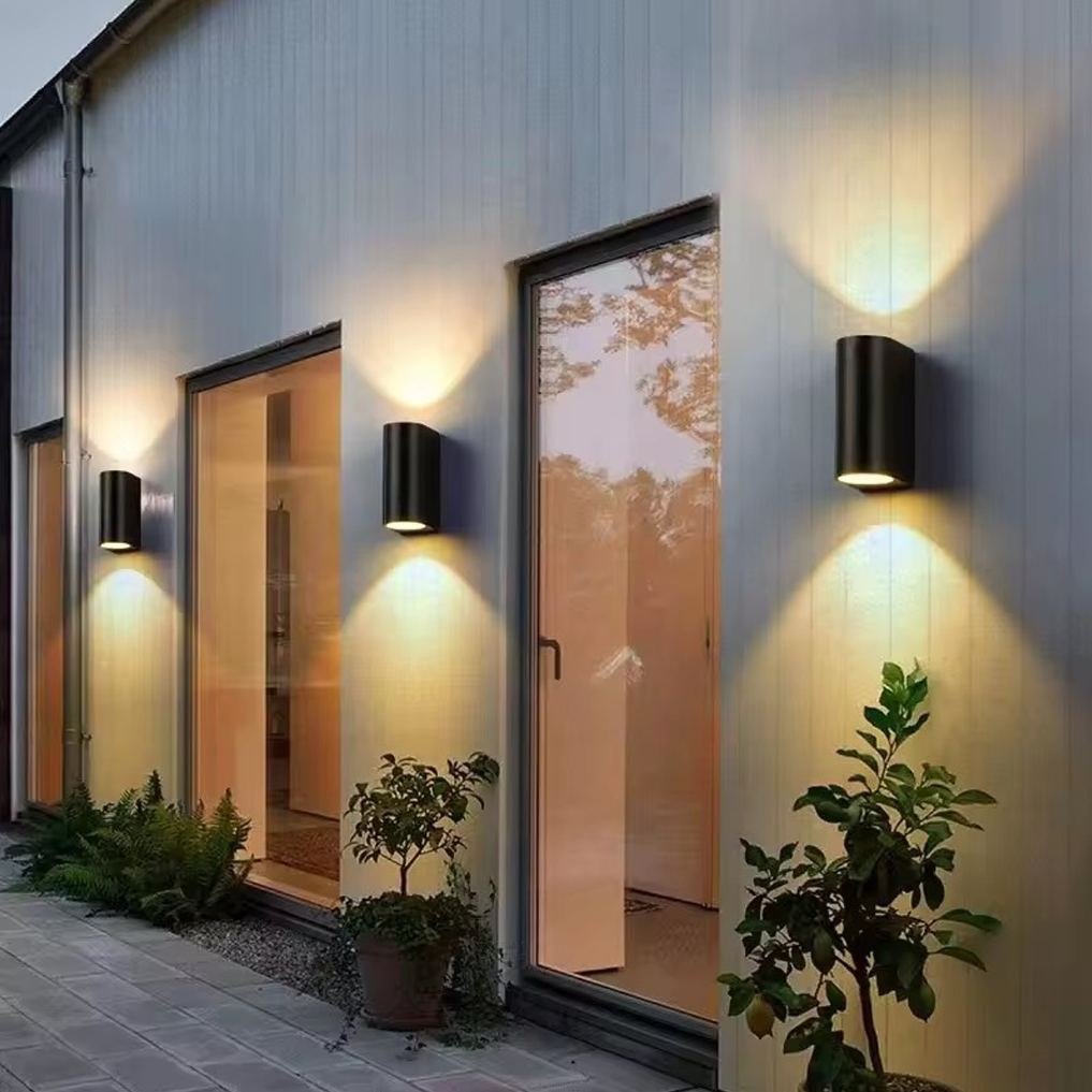 โคมไฟติดผนังภายนอก Outdoor Round Wall lamp Aluminum LED GU10 x 2 IP65