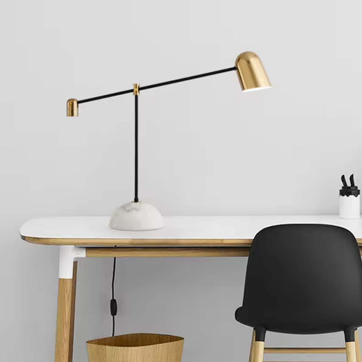 โคมไฟตั้งโต๊ะ โมเดิร์น สไตล์นอร์ดิก Nordic style table lamp Meta + Marble LED E27x1 IP20