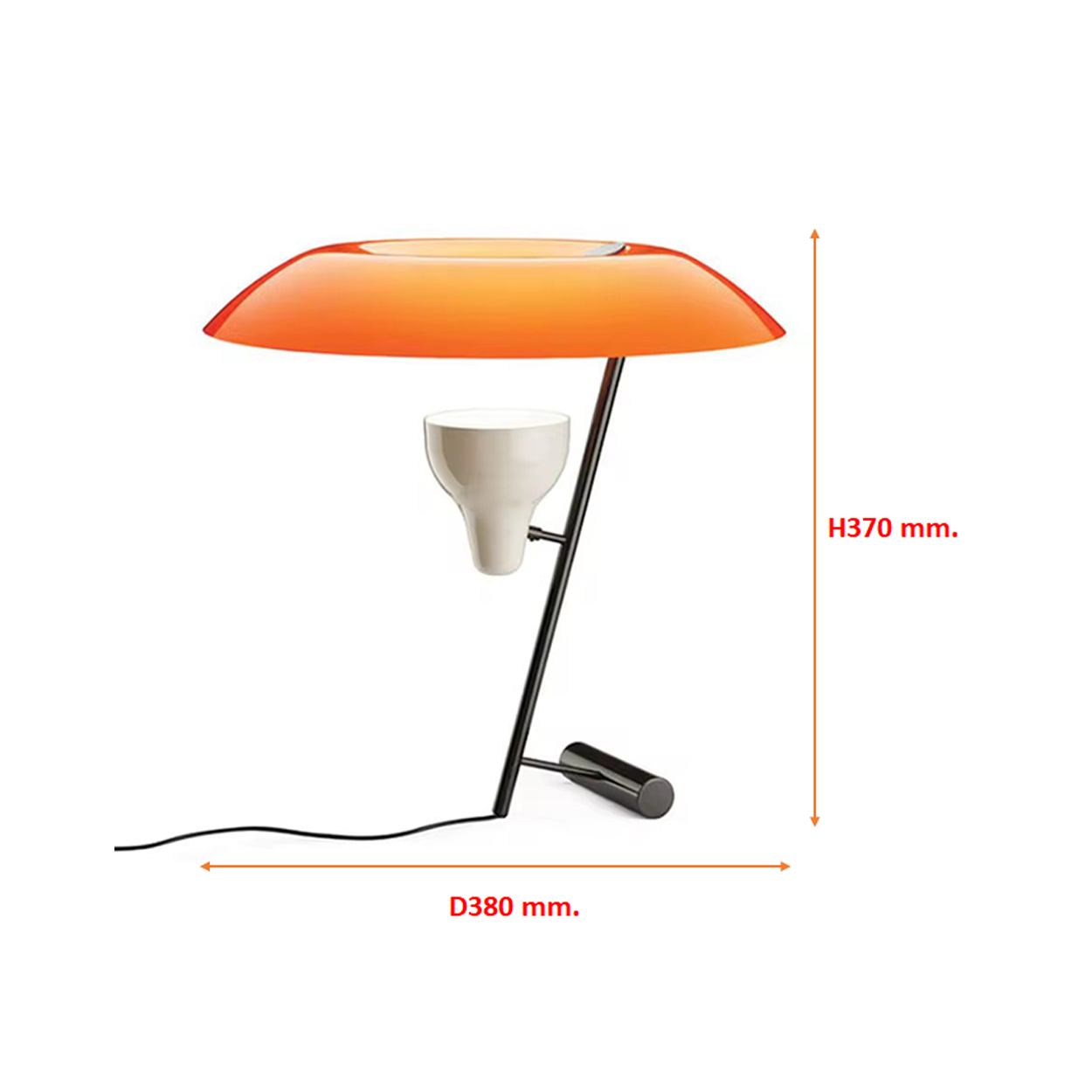 โคมไฟตั้งโต๊ะ Table lamp Metal Black + Orange LED E14x1 IP20