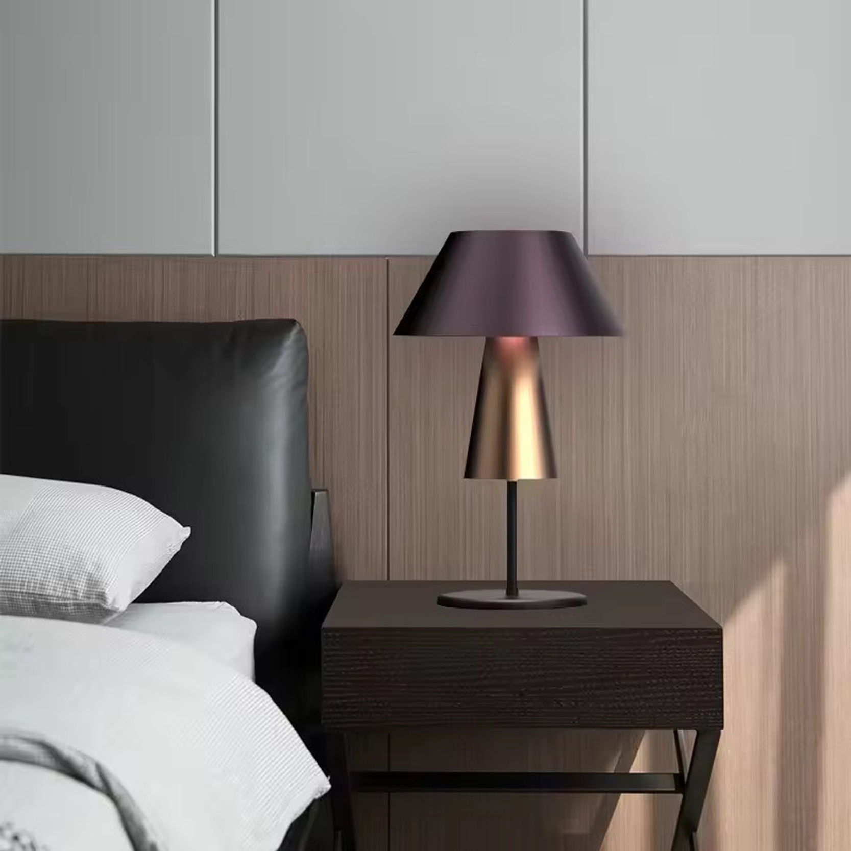 โคมไฟตั้งโต๊ะ สไตล์นอร์ดิก Nordic style table lamp Metal + Fabric LED E27x1 IP20