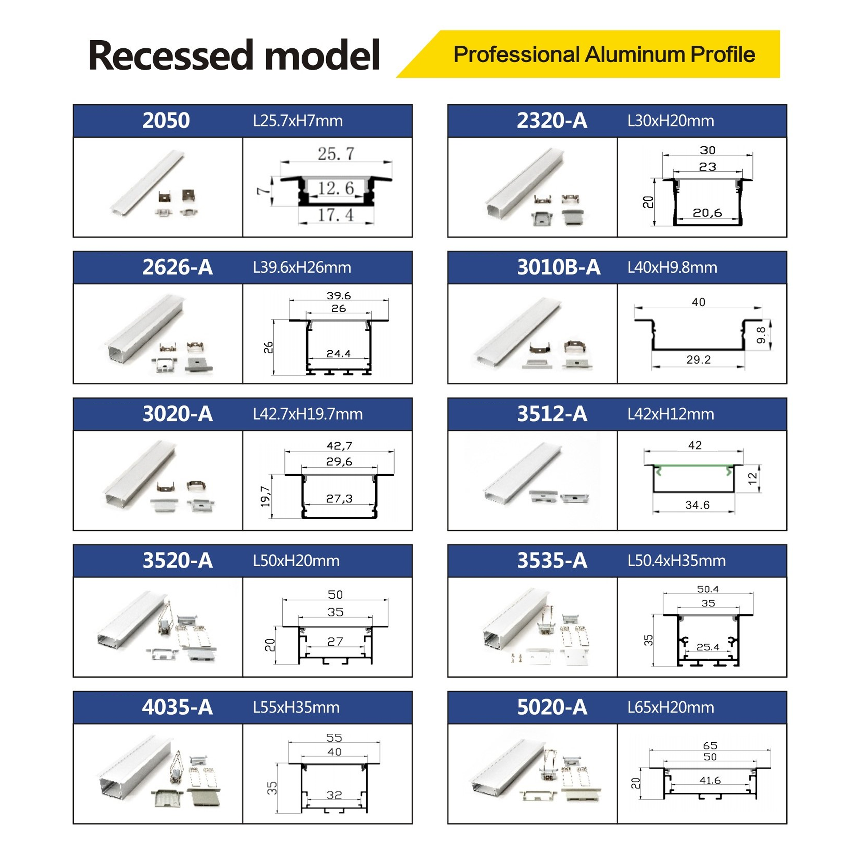 011 รางไฟเส้น ไฟริบบิ้น Neon Flex Aluminum Profile หลากหลายแบบให้เลือก