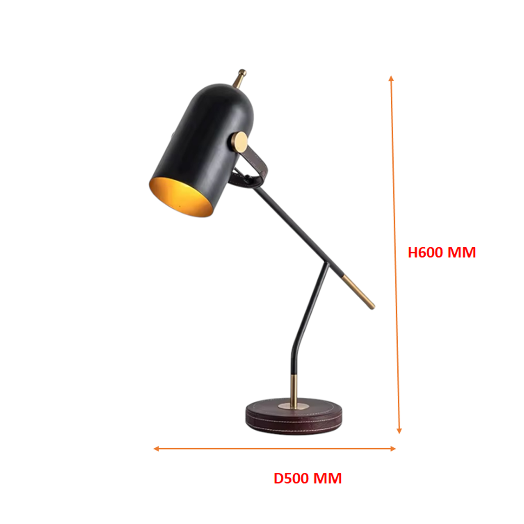 โคมไฟตั้งโต๊ะ สไตล์นอร์ดิก Nordic style table lamp Metal + leather LED E27x1 IP20