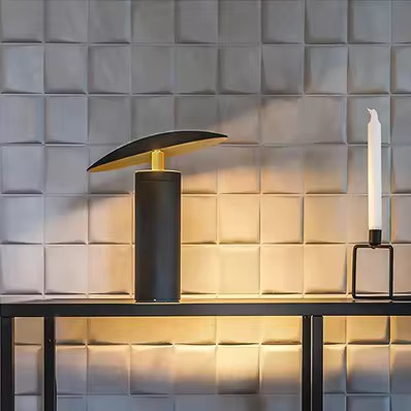 โคมไฟตั้งโต๊ะ Table lamp Metal Black + Gold LED 5W Included IP20