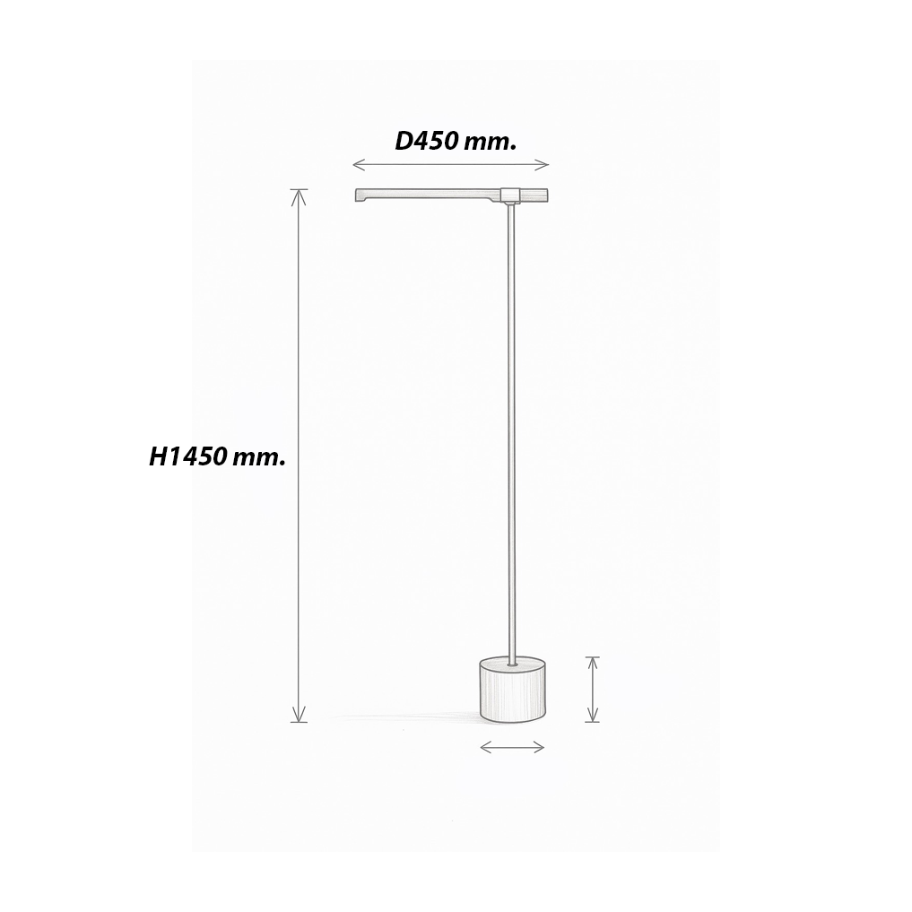 โคมไฟตั้งพื้นโมเดิร์น Modern floor lamp Metal Gold+ Wood LED IP20