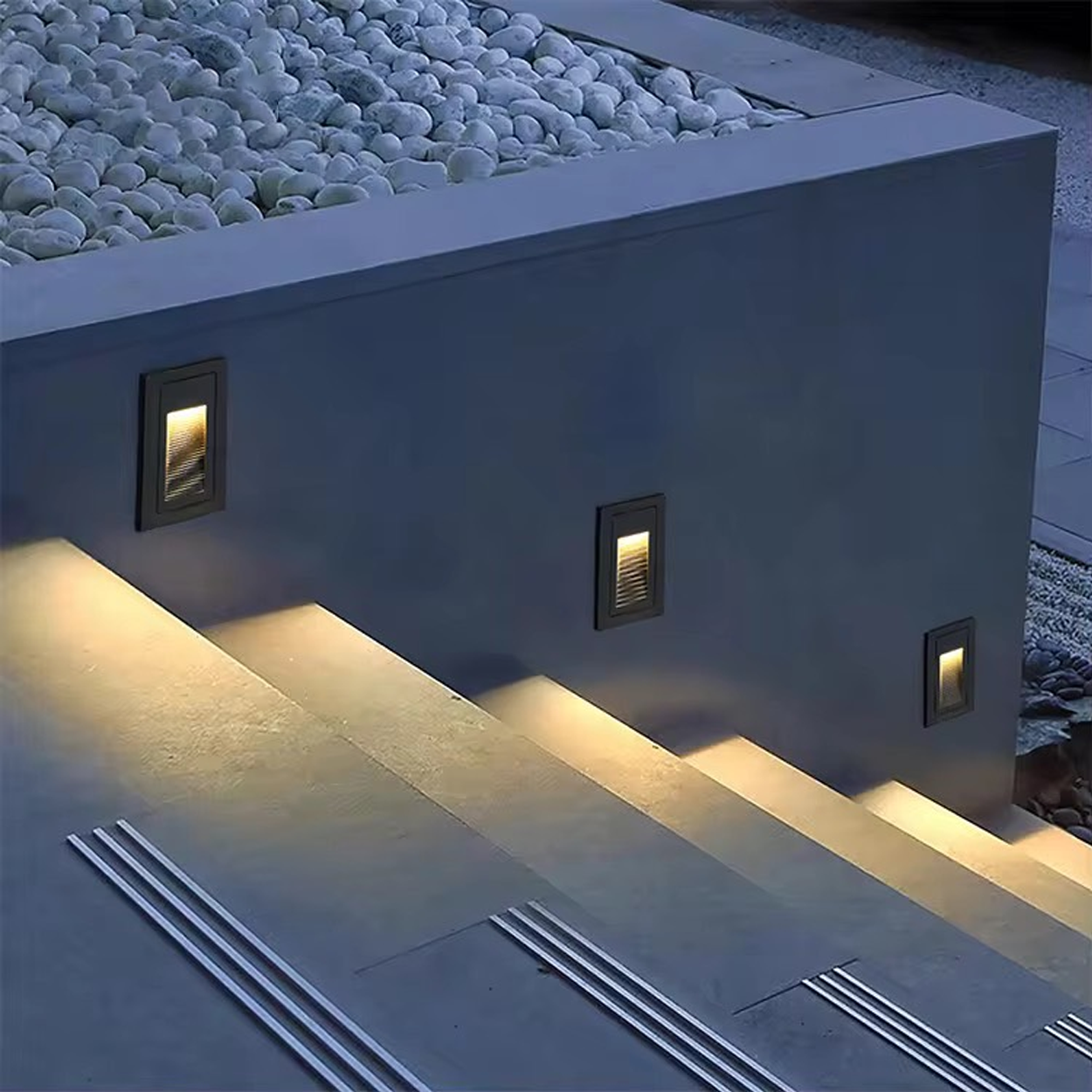 โคมไฟบันไดฝังผนัง LED Recessed step light รุ่น: 007S LED 3W IP65