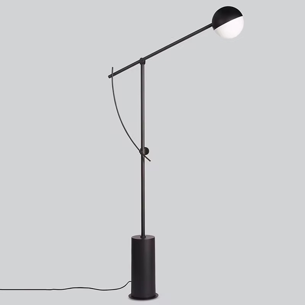 โคมไฟตกแต่งห้องนั่งเล่น Floor Lamp for Living Room Marble + Iron Black LED E27x1