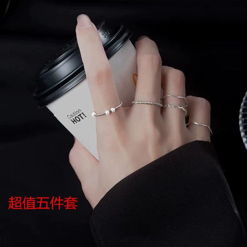 แหวน เซท 5 ชิ้น ปรับระดับนิ้วได้ แหวนแฟชั่น