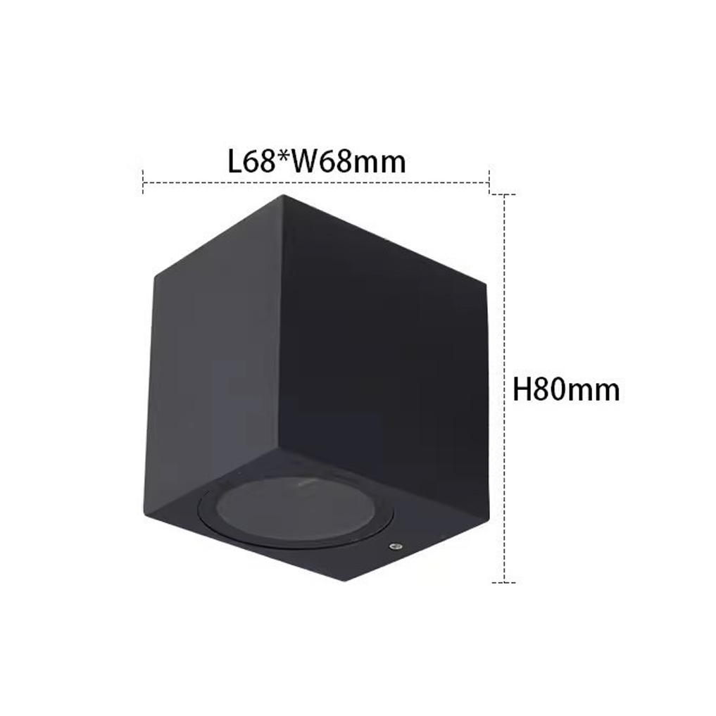 โคมไฟติดผนังภายนอก Outdoor Square Wall lamp Aluminum LED GU10 x 1 IP65