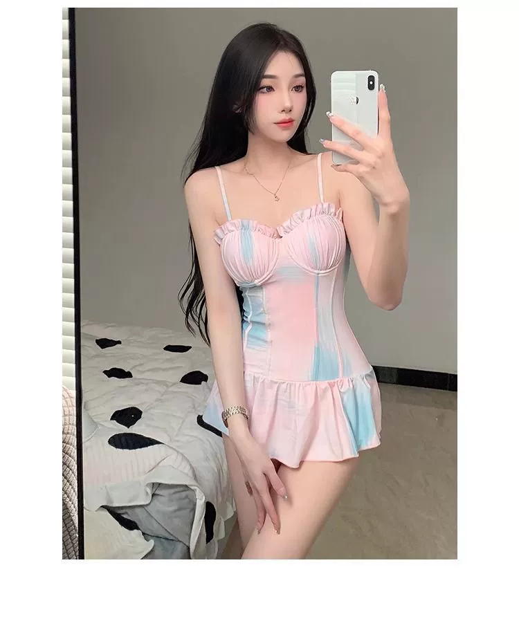 ชุดว่ายน้ำ พาสเทล วันพีช สไตลส์เกาหลี รหัส SW53316