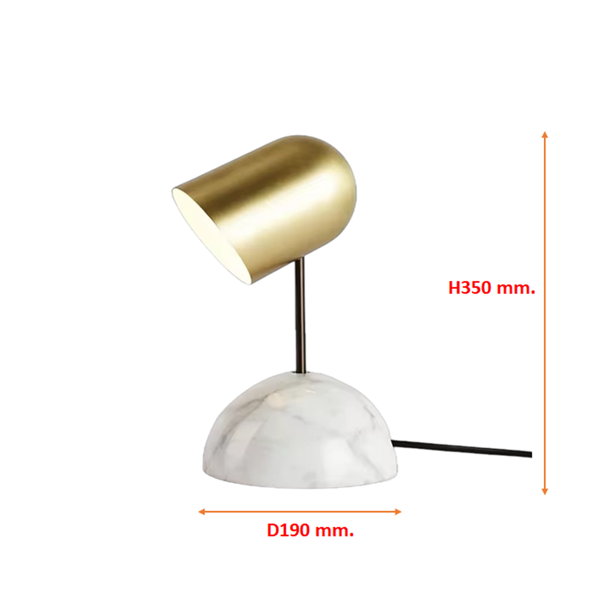 โคมไฟตั้งโต๊ะ โมเดิร์น สไตล์นอร์ดิก Nordic style table lamp Meta + Marble LED E27x1 IP20