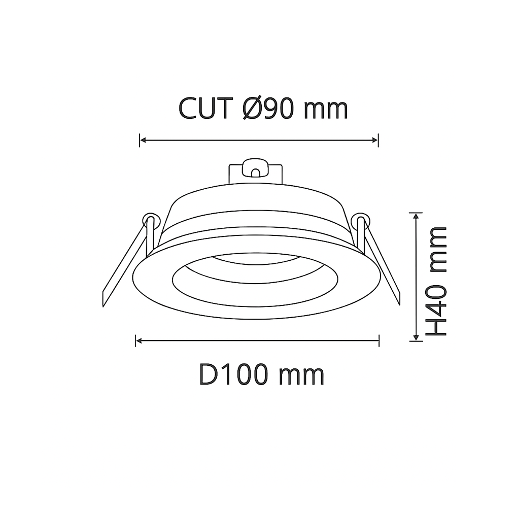 โคมไฟดาวน์ไลท์ ทรงกลม ปรับได้ Downlight Round Adjustable รุ่น1890R Aluminum IP20