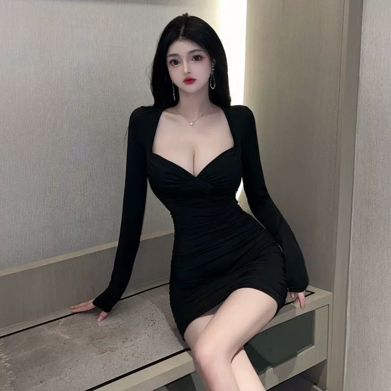 เดรสแขนยาว เซ็กซี่ รหัส CN2175