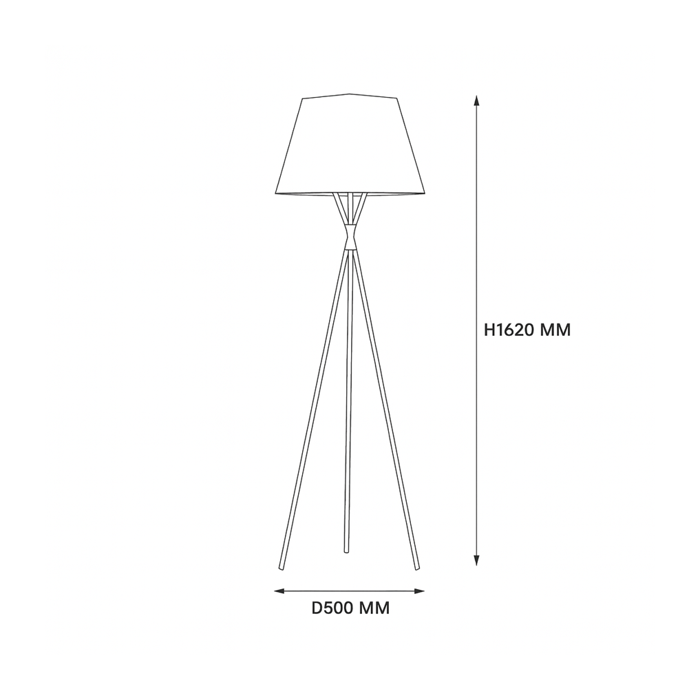 โคมไฟหัวโคมทรงเหลี่ยม Geometric Shade Floor Lamp Iron +Fabric Black LED E27x1