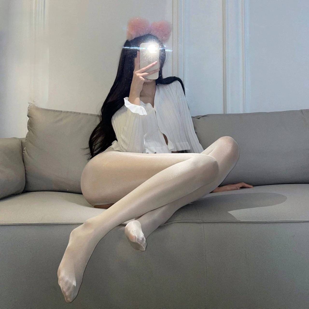 ถุงน่องเงา ผิวฉ่ำวาว พร้อมส่ง