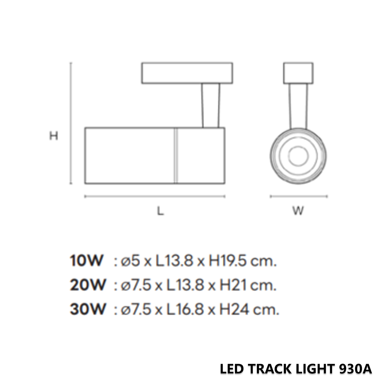 โคมไฟแทรคไลท์ LED Track light Aluminum + PC Optical lens IP20