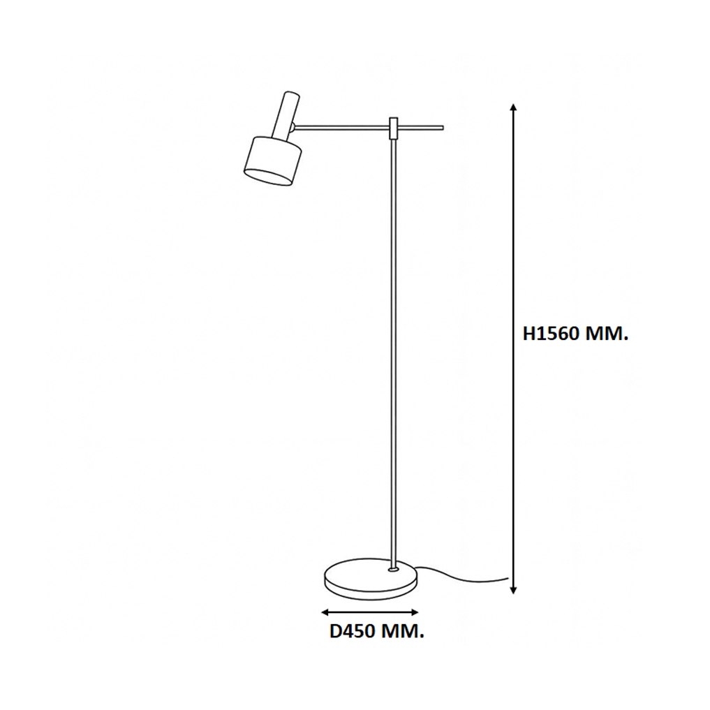 โคมไฟตั้งพื้นหรูหรา Adjustable Luxury Floor Lamp Black Gold LED E27x1