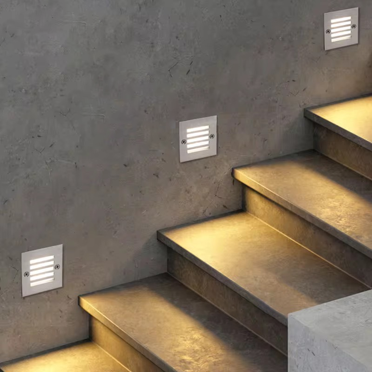 โคมไฟฝังผนังสแตนเลส LED ลายสามเหลี่ยม Stainless wall light triangle รุ่น 011B LED 2W IP65