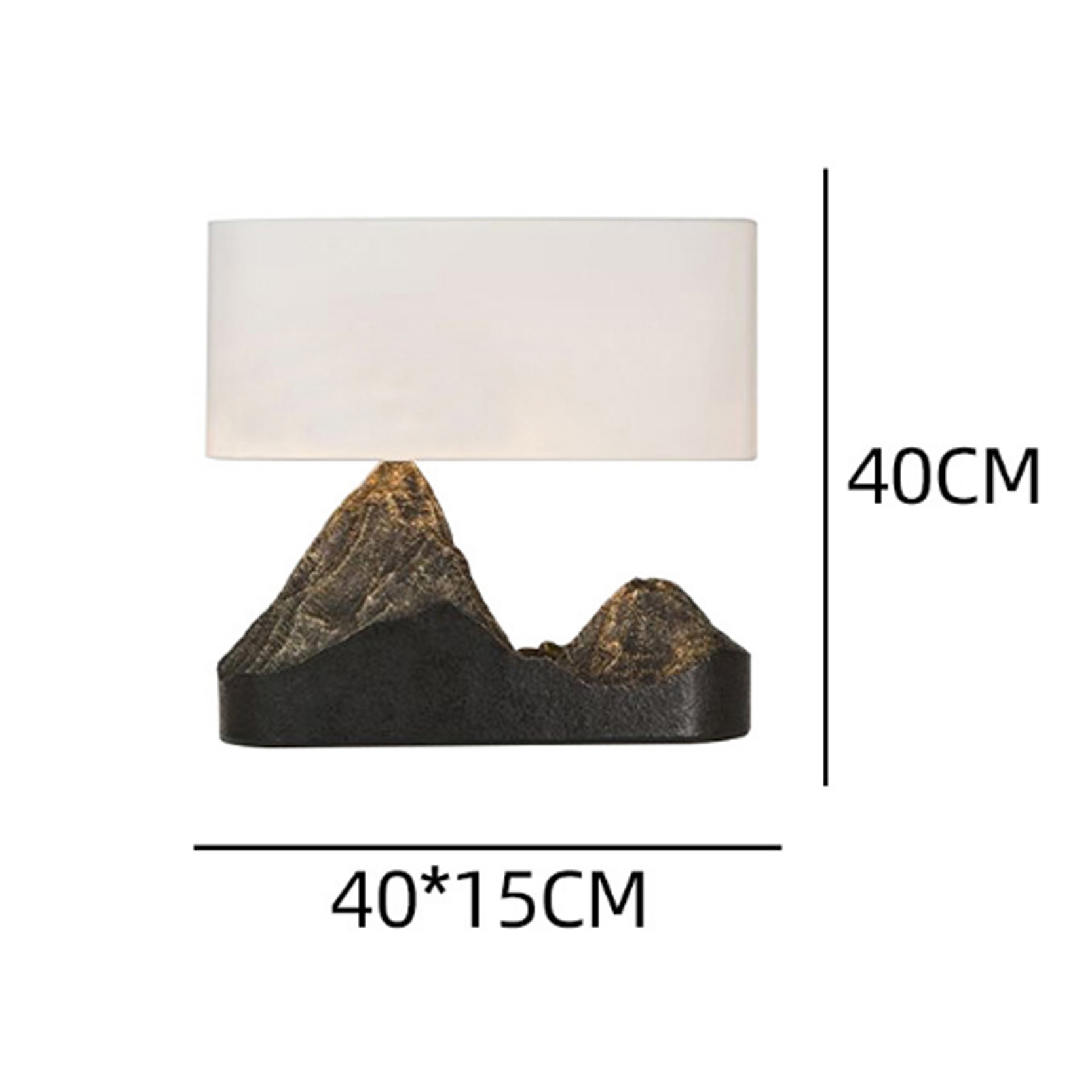 โคมไฟตั้งโต๊ะ สไตล์นอร์ดิก Nordic style table lamp Resin + Fabric LED E27x1 IP20