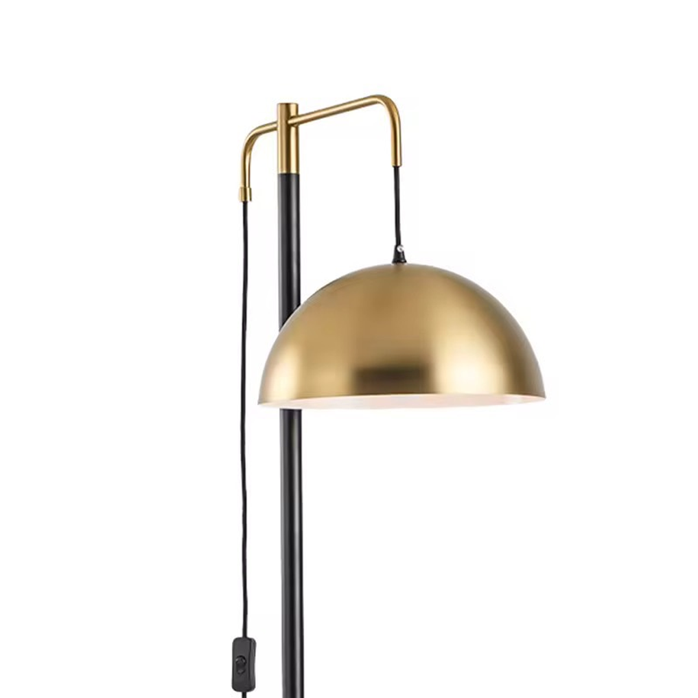 โคมไฟตั้งพื้น ทรงโดมทอง ฐานหินอ่อน สไตล์โมเดิร์น Floor lamp Marble + Iron LED E27x1