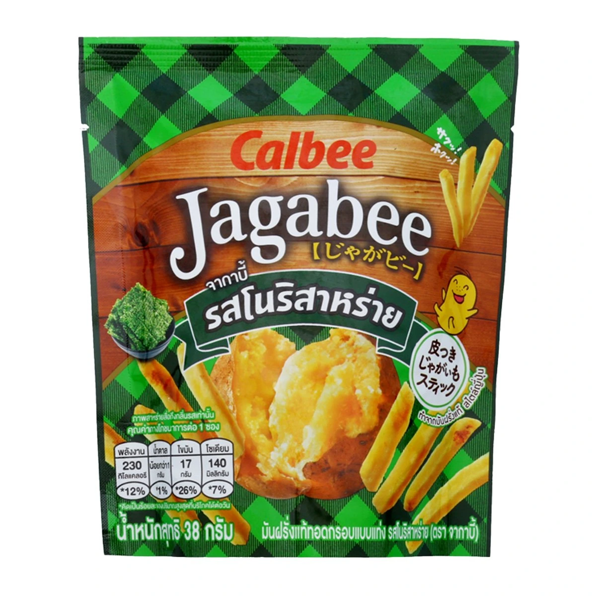 8851016211018 จากาบี้ มันฝรั้งแบบแท่ง รสสาหร่าย 38ก.