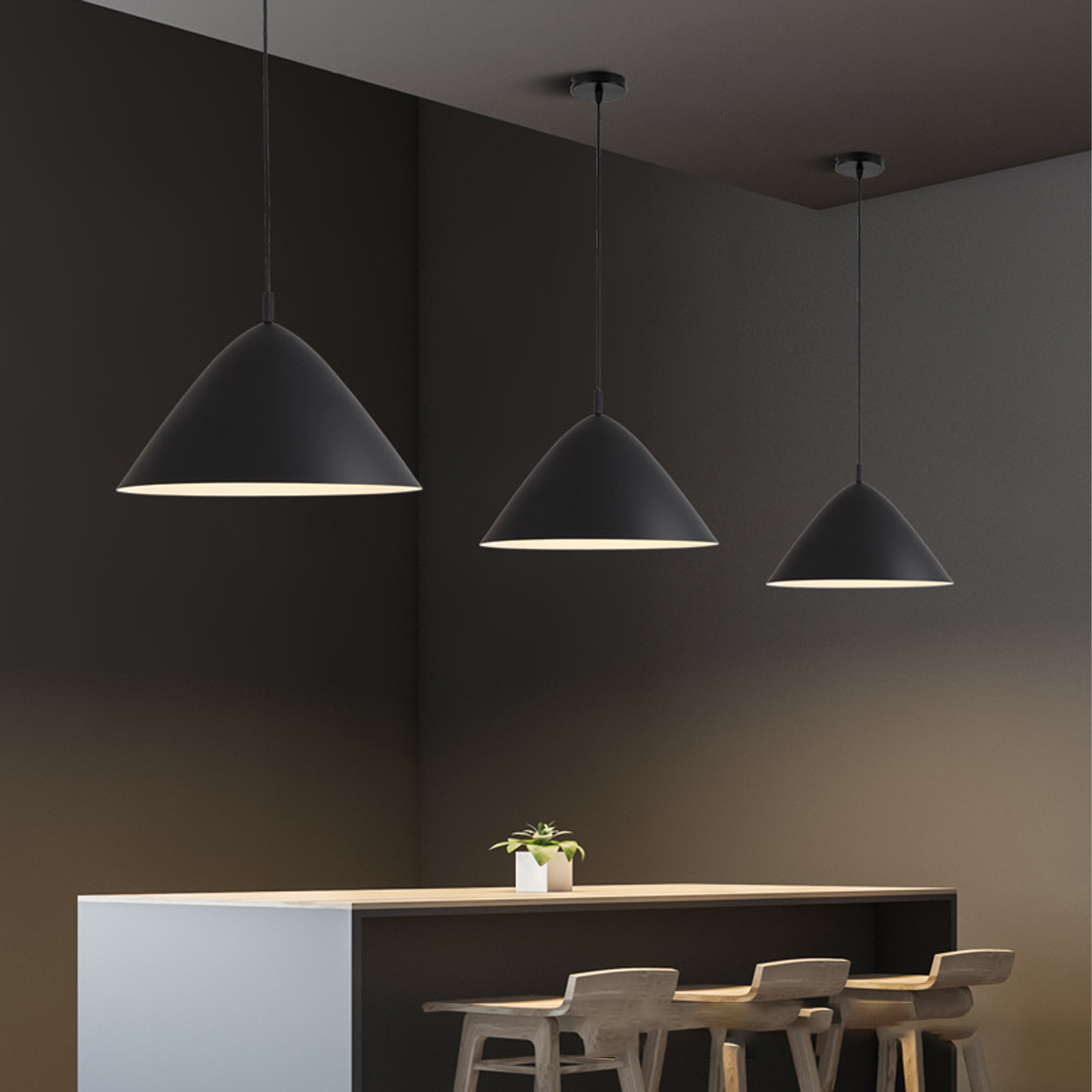 โคมไฟแขวนเพดานวินเทจ Pendant lamp vintage Alminum Black LED E27x1 IP20