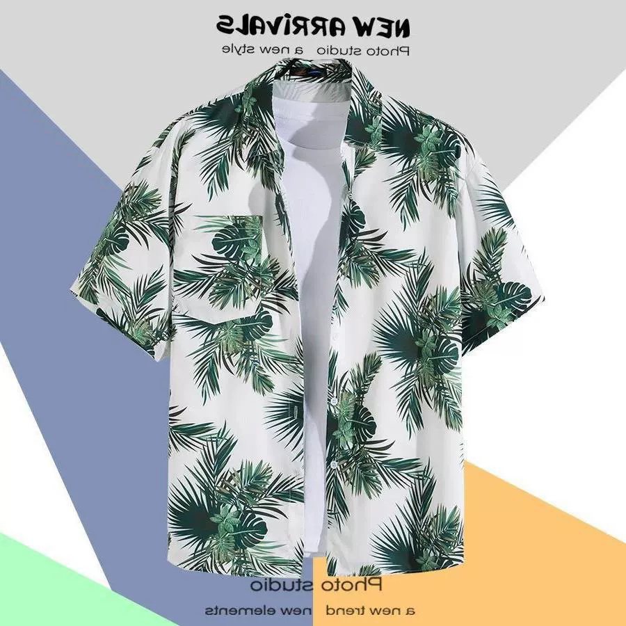 เสื้อเชิ้ตแขนสั้นพิมพ์ลายฮาวาย สินค้าพร้อมส่งในไทย