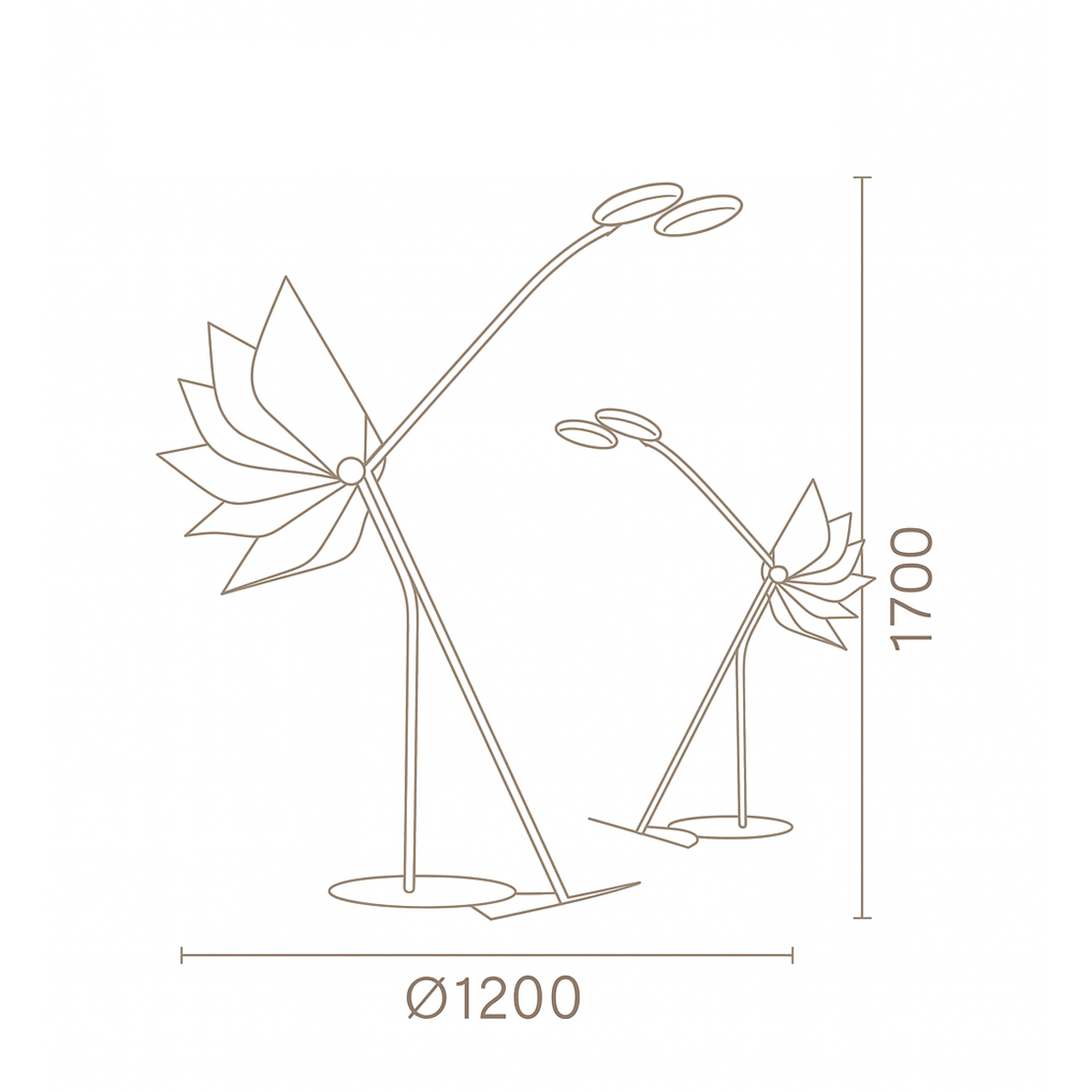 โคมไฟตั้งพื้นนกฟลามิงโก้ Flamingo Floor Lamp Iron Rose gold, Gold LED 10W Included